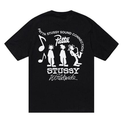 Patta x Stussy Sound Connection Tee Black